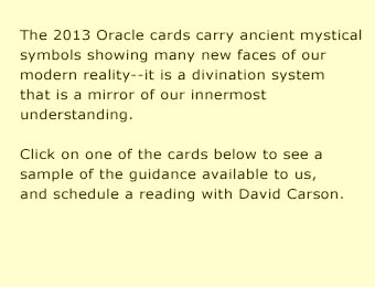 Guidance from the 2013 Oracle Divination Cards
